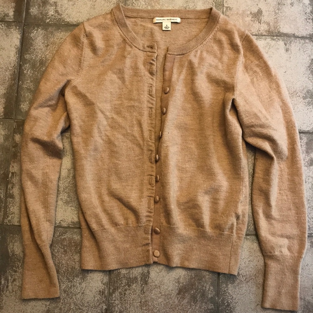 Tan button up sweater